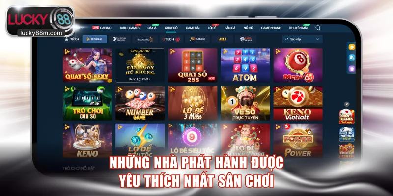 Những nhà phát hành được yêu thích nhất sân chơi